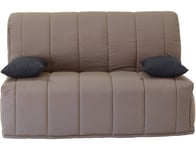 Canapé lit Lilly BZ 140cm Taupe matelas 20 kg