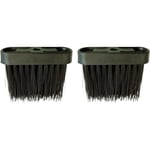 Missdong - Lot de 2 brosses de rechange oblongues pour cheminée, poêle à bois, brosse de nettoyage pour voiture et meubles