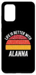 Coque pour Galaxy S20+ La vie est meilleure avec le design rétro Alanna Sun, Alanna Sun