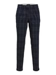 Jack & Jones Men's Jpstace Jjharvey Winter Chino Sn Trousers, Dark Navy. Details: Check, 33 W/32 L