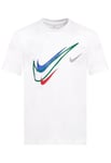 Nike Mens Court Swoosh Logo T Shirt in White Jersey - Size X-Large