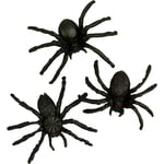 Spindlar svarta Halloween 4 cm 10-pack