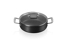 Le Creuset Toughened Non-Stick 28cm Sauteuse, 51113280010500, Black