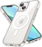 Coque Magnétique Pour Iphone 13 6,1 Pouces Compatible Avec Magsafe Recharge Sans Fil, Étui Housse De Téléphone Antichoc, Dos Transparente Anti-Rayures (Transparente)