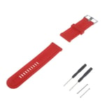 Garmin Fenix 3 mjuk silikon klockarmband m. verktyg - Röd Röd
