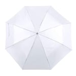 eBuyGB Mini Pliable Parapluie de Poche à Ouverture Manuelle télescopique léger avec poignée de Transport et Housse de Protection Assortie Unisexe, Blanc, 104 cm