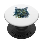 Art Vintage Chaton Amoureux Esthétique Mignon Mosaïque Chat PopSockets PopGrip Interchangeable