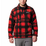 Columbia Men's Rugged Ridge Half Snap Fleece, Sail Red Omblur, XXL