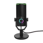 JBL Quantum Stream Studio, Microphone USB Haut de Gamme équipé de Quatre modèles de Prise de Voix sélectionnables pour Le Streaming, l’Enregistrement et Le Gaming, Compatible QuantumENGINE