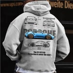 Porsche 911 Hoodie, Biltröja med Huva, Bilentusiaster, Unisex Oversize Streetwear COLOR 5 L