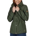 Regatta Veste NARELLE imperméable et Respirante avec col Montant et Ouverture zippée intégrale Jackets Waterproof Shell Femme, Thyme Leaf, FR : XXS (Taille Fabricant : 8)