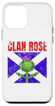 Coque pour iPhone 12 mini Clan Rose Tartan Nom de famille écossais Scotland Pride