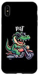 Coque pour iPhone XS Max Pat Funny Alligator Moto Design pour garçon Nom Pat