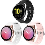 3 Pieces Silicone Watch Bands Compatible with Samsung Galaxy Watch 22mm Watch Bands, Soft Silicone for Men and Women