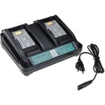 Vhbw - Chargeur double remplacement pour Makita DC18RD pour batteries Li-ion d'outils