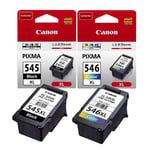 Original Canon PG545XL Black & CL546XL Colour Ink Cartridge For PIXMA TS3350