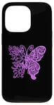 iPhone 13 Pro Purple Butterfly Mandala Stencil Case