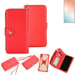 Wallet Mobile phone cover Samsung Galaxy S24 Ultra Phone protective Case red