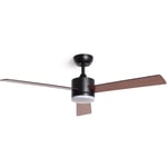 Ventilateur de Plafond Silencieux Fleves 132cm Motor DC Avec lumière Télécommande Noir Bois foncé Non