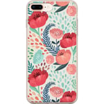 Apple iPhone 8 Plus Gennemsigtigt Telefoncover Flora