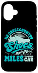 Coque pour iPhone 16 Mes chaussures de cross-country ont plus de milles pour