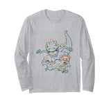 Rugrats Run From Reptar Tommy Chuckie Artline Chest Logo Long Sleeve T-Shirt