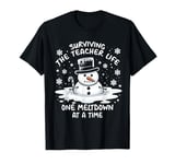 surviving the teacher life one meltdown at a time Santa T-Shirt