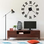 The Living Store - Horloge murale 3D Design moderne Noir 100 cm xxl Noir