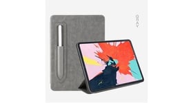 Pour ipad pro 11 pouces case slim magnetic pen groove cover auto sleep / wake - gris