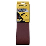 Stanley STA33206-XJ Kit de bandes abrasives K60 1 x K80 1 x K100 pour ponceuse à bande Black+Decker BD75E, KA75E, KA88) 75 x 533 mm