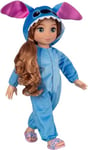 Disney Store ILY 4EVER - Poupée Disney ILY Stitch 45 cm - Licence Officielle Lilo & Stitch - Poupée Articulée - Cheveux Blond Bouclés - Grenouillère Stitch et Accessoires Inclus -Cadeau Enfant 6 Ans+