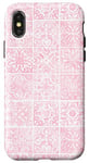 iPhone X/XS Light Pink Porcelain Mediterranean Watercolor Tile Majolica Case