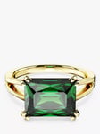 Swarovski Matrix Rectangular Crystal Ring, Gold/Green