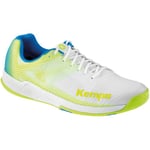 Kempa Homme Wing 2.0 Baskets Basses de Course Chaussures de Sport Handball Jogging Outdoor Loisirs Shoes-légères et Respirantes, Blanc/Jaune Fluo, 41 EU