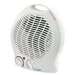 Fan Heater 2KW 2000W Portable SILENT Electric White Hot & Cold Air Upright