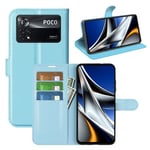 Xiaomi Poco X4 Pro 5G      Pu Wallet Case    [Lightblue]