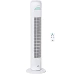 HOMCOM 30 Inch LED Tower Fan 70° Oscillation 3 Speed 3 Mode Remote Controller