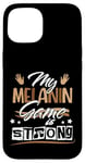 Coque pour iPhone 15 Melanin Game Black Queen Afro Women Black History Month Girl