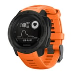 Garmin Instinct 22mm Silikon Reim med Stifter - Oransje