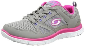 Skechers Femme Flex Appeal-Adaptable Chaussures de Sport, Gris (GYPK), 39.5 EU