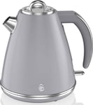 Swan Retro Jug Kettle Easy Pour 360 Degree Base 3KW SK19020GRN (Grey)