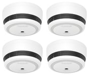 4 x Cavius CV2106 Wireless RF Optical Smoke Alarms 10 Year Lithium Battery