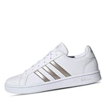 adidas Femme Grand Court,,, Baskets, Multicolore Ftw Bla Metpla Ftw Bla 000, 40 EU