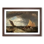 Big Box Art The Junction of The Thames by Joseph Mallord William Turner Framed Wall Art Picture Print Ready to Hang, Walnut A2 (62 x 45 cm)