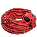 as - Schwabe Extension Cable, Rubber Extension Cord, H05RR-F 3G1.5, red Security Colour, IP 44 – Suitable for Outdoor use, 60215