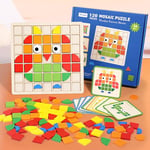 Jastown 120 pièces de Forme Mosaique Puzzle en Bois Tangram Enfant, Puzzle Enfant 4 5 6 7 Ans, Jeux Montessori, Jeux Educatif 3 4 5 6 Ans,Jouets Montessori éducatifs Cadeaux pour garçons et Filles