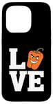 Coque pour iPhone 15 Pro Poivron Love Orange