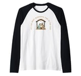 Nativity Family Most Wonderful Time of the Year Christian Raglan Baseball Tee