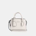 Coach Womens Smooth Leather Andrea Mini Carryall with Tonal Hardware Bag - White - One Size