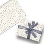 Glick Lot de 3 feuilles de papier cadeau de Noël plié Doré